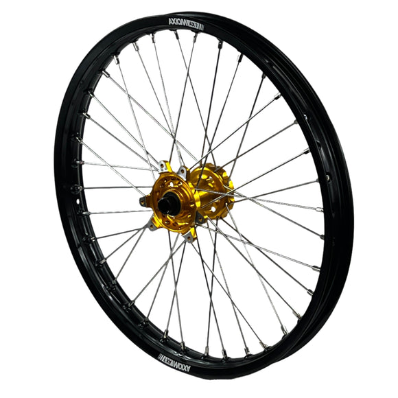 Axiom Sur Ron Ultra Bee 19x1.85/19x2.15 Black Rim / Gold Hub Wheel Set