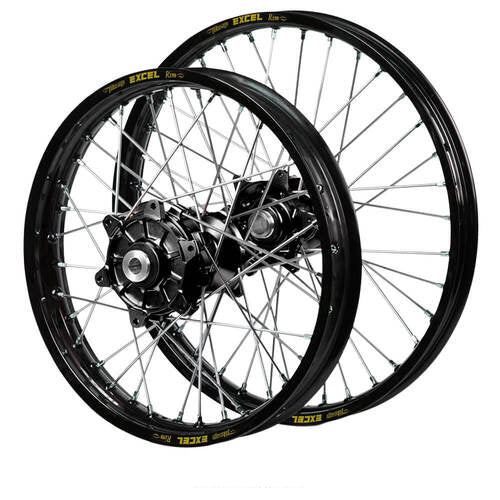 KTM 1090-1190-1290 Adventure 2013-2024 (21x1.85/18x2.50) Black Excel Rim / Haan Black Hubs wheel set