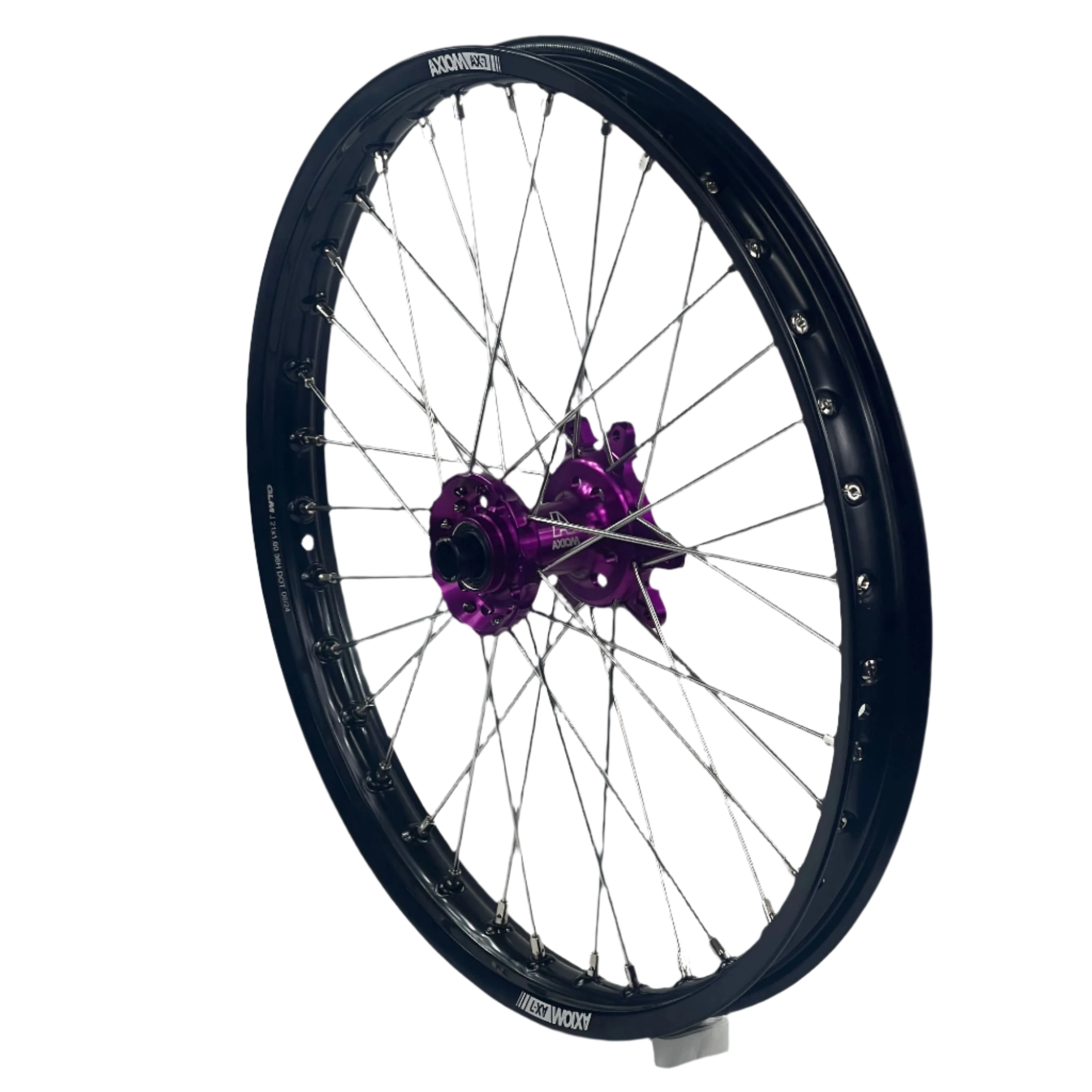 Axiom Sur Ron Ultra Bee 21x1.6/18x2.15 Black Rim / Purple Hub Wheel Set