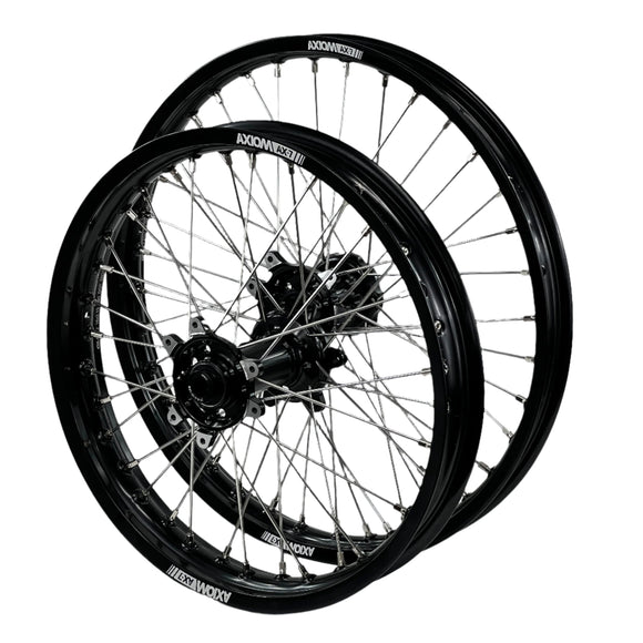 Axiom Sur Ron Ultra Bee 21x1.6/18x2.15 Black Rim / Black Hub Wheel Set