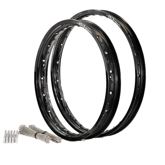 Honda CRF250-300L 2013-2025 21/18 OEM Front/Rear Black DID Rim & Bulldog Spoke Set