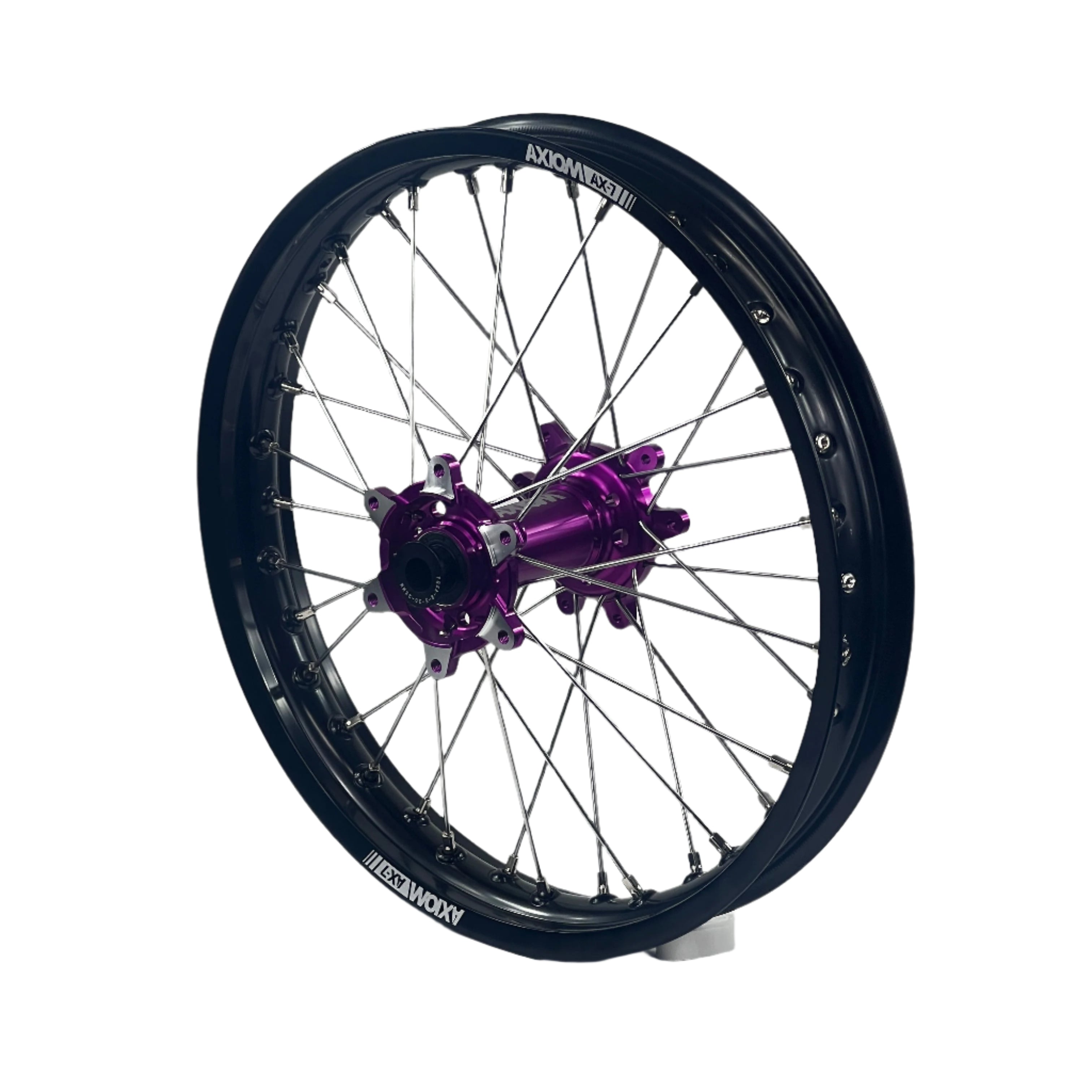 Axiom Sur Ron Ultra Bee 21x1.6/18x2.15 Black Rim / Purple Hub Wheel Set