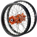 Talon KTM SX-SXF 125-250-350-450 2015-2022 21/19 Black Rim/Orange Hub Wheel Set-1