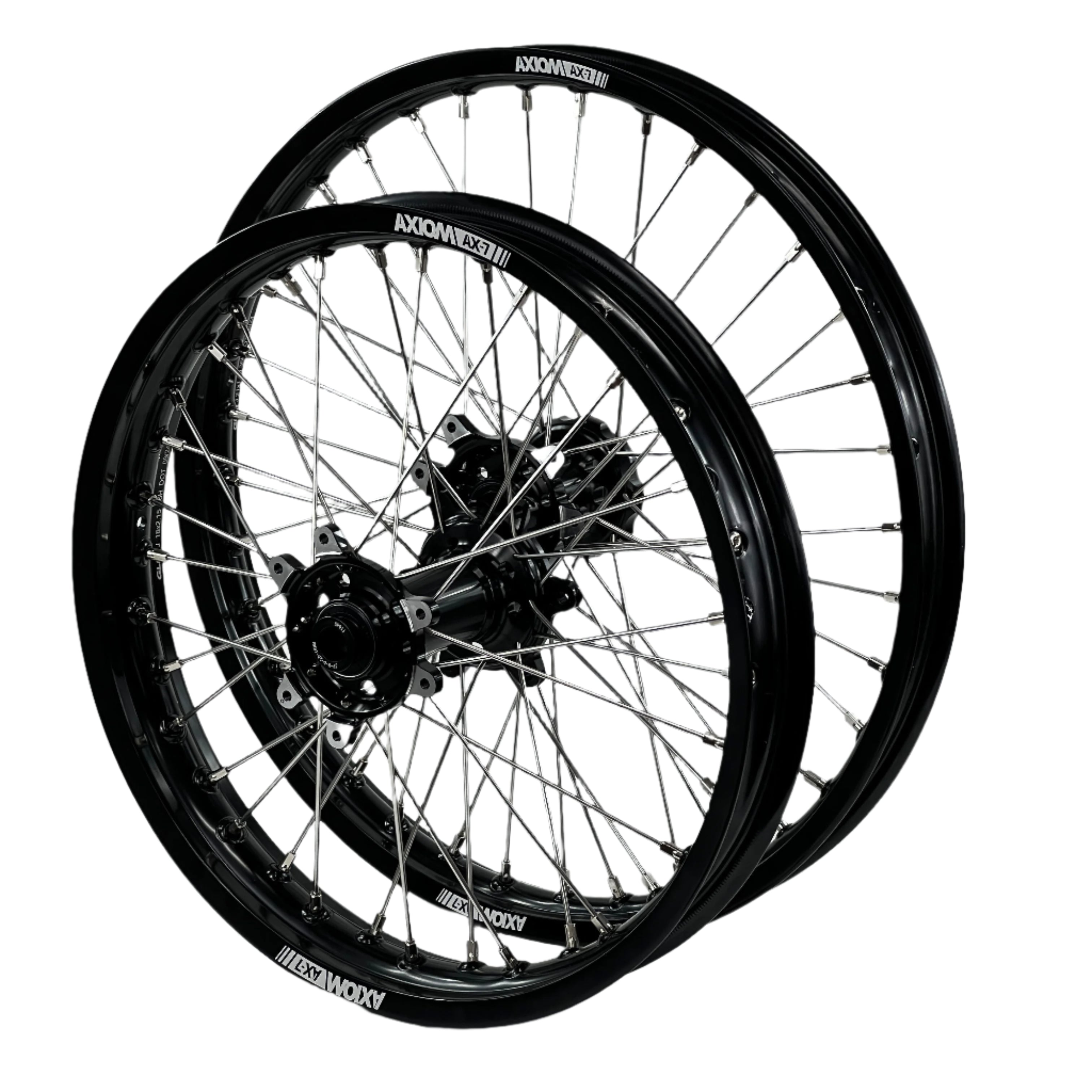 Axiom Sur Ron Ultra Bee 19x1.85/19x2.15 Black Rim / Black Hub Wheel Set