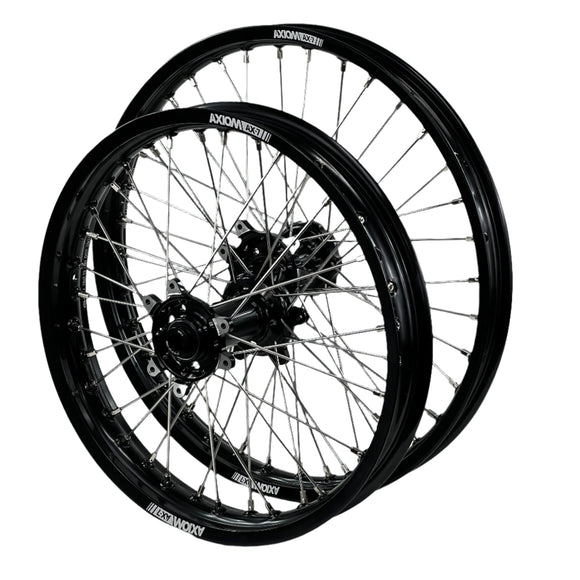 Axiom Sur Ron Ultra Bee 19x1.85/19x2.15 Black Rim / Black Hub Wheel Set